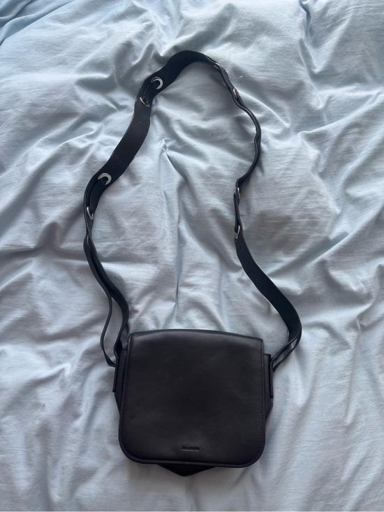 All Saints Handbags - AllSaints Black Leather Crossbody Bag
